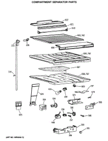 05 - Compartment Separator Parts parts for Ge Refrigerator TBE18JASMRAD from AppliancePartsPros.com
