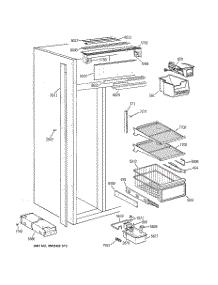 04 - Freezer Section parts for Ge Refrigerator ZIS42NXA from AppliancePartsPros.com