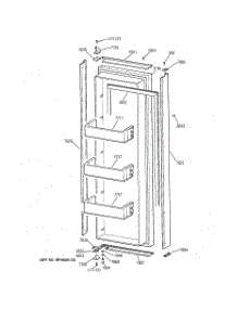 02 - Fresh Food Door parts for Ge Refrigerator ZIS48NSB from AppliancePartsPros.com