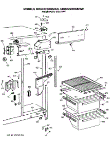 03 - Fresh Food Section parts for Ge Refrigerator MRSC22BRSMAD from AppliancePartsPros.com