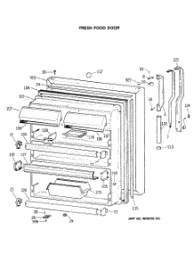 02 - Fresh Food Door parts for Ge Refrigerator TBX19JITERAD from AppliancePartsPros.com