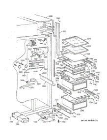 04 - Fresh Food Section parts for Ge Refrigerator ZIS42NSC from AppliancePartsPros.com