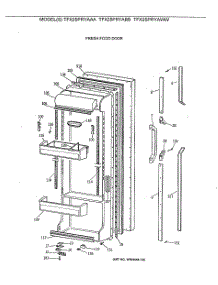 02 - Fresh Food Door parts for Ge Refrigerator TFX25PRYABB from AppliancePartsPros.com