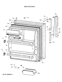 02 - Fresh Food Door parts for Ge Refrigerator TBX18SAXELWW from AppliancePartsPros.com