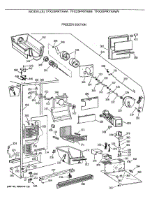03 - Freezer Section parts for Ge Refrigerator TFX25PRYABB from AppliancePartsPros.com
