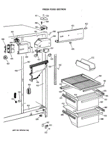 03 - Fresh Food Section parts for Ge Refrigerator TFX20SASMWH from AppliancePartsPros.com