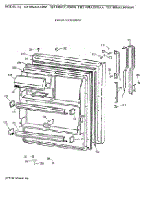 02 - Fresh Food Door parts for Ge Refrigerator TBX18MAXKRWW from AppliancePartsPros.com