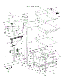 03 - Fresh Food Section parts for Ge Refrigerator TFF22ZBD from AppliancePartsPros.com