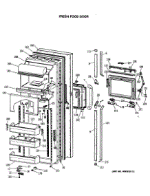 02 - Fresh Food Door parts for Ge Refrigerator TFG27PFSMAA from AppliancePartsPros.com