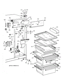 04 - Fresh Food Section parts for Ge Refrigerator TFX25VRAAWW from AppliancePartsPros.com