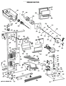 03 - Freezer Section parts for Ge Refrigerator TFG27ZFSCWH from AppliancePartsPros.com