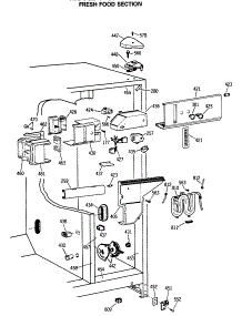 04 - Fresh Food Section parts for Ge Refrigerator TFG27ZFSCWH from AppliancePartsPros.com