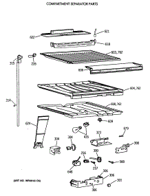 05 - Compartment Separator Parts parts for Ge Refrigerator TBH21JATFRWH from AppliancePartsPros.com