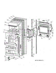 02 - Fresh Food Door parts for Ge Refrigerator TFG27ZFXDWH from AppliancePartsPros.com