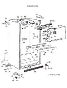 03 - Cabinet Parts parts for Ge Refrigerator TBH18DATERAD from AppliancePartsPros.com