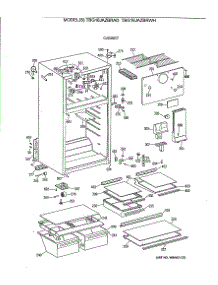 02 - Cabinet parts for Ge Refrigerator TBG16JAZBRAD from AppliancePartsPros.com