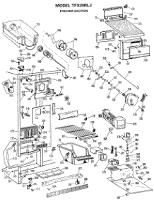 02 - Freezer Section parts for Ge Refrigerator TFX20RLJ from AppliancePartsPros.com