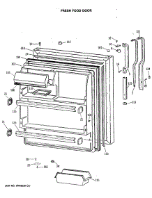 02 - Fresh Food Door parts for Ge Refrigerator TBE18DASMRAD from AppliancePartsPros.com