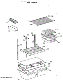 04 - Shelf Parts parts for Ge Refrigerator TBE18DASMRAD from AppliancePartsPros.com