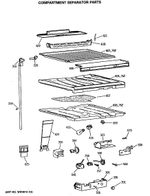 05 - Compartment Separator Parts parts for Ge Refrigerator TBE21DASSRWH from AppliancePartsPros.com