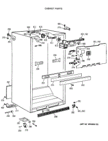 03 - Cabinet Parts parts for Ge Refrigerator TBH21JATERAD from AppliancePartsPros.com