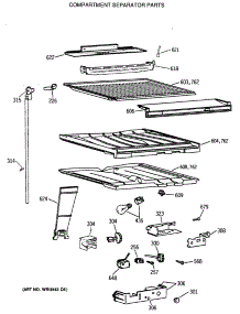 05 - Compartment Separator Parts parts for Ge Refrigerator TBH21JATERAD from AppliancePartsPros.com