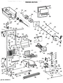 03 - Freezer Section parts for Ge Refrigerator TFX27PFSBWW from AppliancePartsPros.com