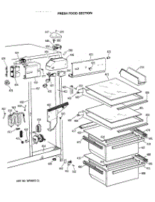 03 - Fresh Food Section parts for Ge Refrigerator TFH22JRSMAD from AppliancePartsPros.com