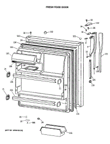 02 - Fresh Food Door parts for Ge Refrigerator MTX18GISQRAD from AppliancePartsPros.com