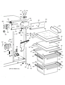 03 - Fresh Food Section parts for Ge Refrigerator TFX20JRXFWH from AppliancePartsPros.com
