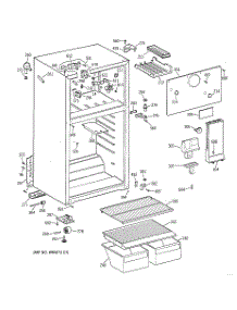 02 - Cabinet parts for Ge Refrigerator TBX16SSBBRWW from AppliancePartsPros.com