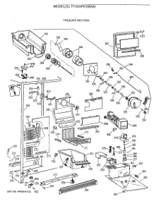 03 - Freezer Section parts for Ge Refrigerator TFG24PEXBWH from AppliancePartsPros.com