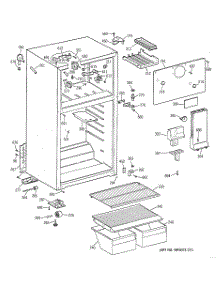 02 - Cabinet parts for Ge Refrigerator MTX14CYZFRWH from AppliancePartsPros.com