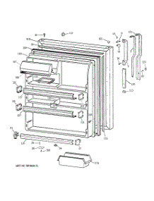 02 - Fresh Food Door parts for Ge Refrigerator TBX21JAXFRAA from AppliancePartsPros.com