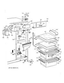 03 - Fresh Food Section parts for Ge Refrigerator MSK22GAZAAD from AppliancePartsPros.com