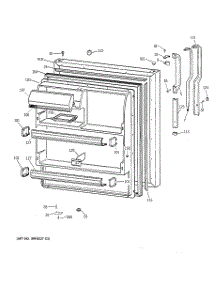 02 - Fresh Food Door parts for Ge Refrigerator TBX18MAZARWW from AppliancePartsPros.com
