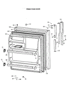 02 - Fresh Food Door parts for Ge Refrigerator TBX18LASGRWH from AppliancePartsPros.com