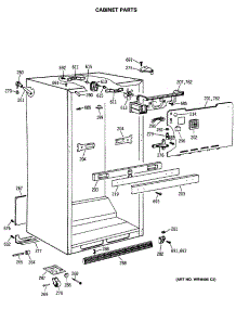03 - Cabinet Parts parts for Ge Refrigerator TBX18LASGRWH from AppliancePartsPros.com