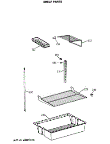 04 - Shelf Parts parts for Ge Refrigerator TBX18LASGRWH from AppliancePartsPros.com
