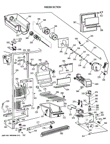 03 - Freezer Section parts for Ge Refrigerator TFG24ZRVAWH from AppliancePartsPros.com