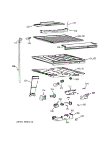 05 - Compartment Separator Parts parts for Ge Refrigerator TBH22PASERWW from AppliancePartsPros.com