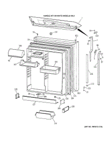 02 - Fresh Food Door parts for Ge Refrigerator TBH19PAXTRAA from AppliancePartsPros.com