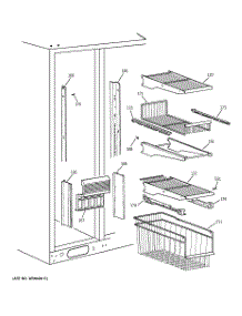 04 - Freezer Shelves parts for Ge Refrigerator TFK28PFZAWW from AppliancePartsPros.com