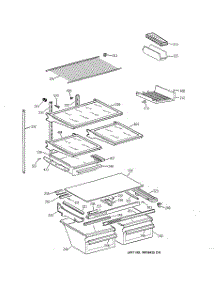04 - Shelf Parts parts for Ge Refrigerator TBX18MAZCRWW from AppliancePartsPros.com