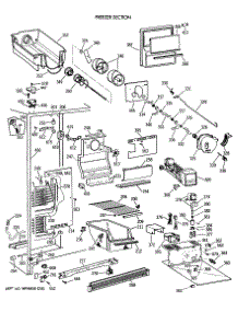 02 - Freezer Section parts for Ge Refrigerator MSG22GRTCWW from AppliancePartsPros.com