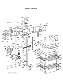 03 - Fresh Food Section parts for Ge Refrigerator MSG22GRTCWW from AppliancePartsPros.com
