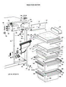 03 - Fresh Food Section parts for Ge Refrigerator TFX22ZRAWH from AppliancePartsPros.com