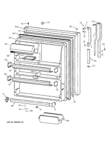 02 - Fresh Food Door parts for Ge Refrigerator TBX21JAZBRWW from AppliancePartsPros.com