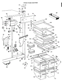 04 - Fresh Food Section parts for Ge Refrigerator TFX27EHD from AppliancePartsPros.com