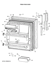 02 - Fresh Food Door parts for Ge Refrigerator TBE18JASSRWH from AppliancePartsPros.com